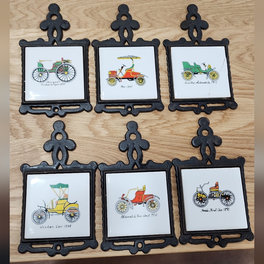 6 Vintage Car Coasters
